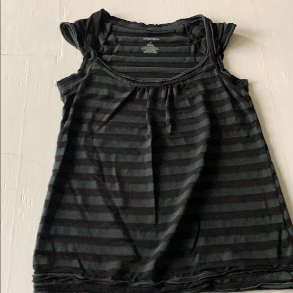 Xhilaration Tops - Exhilaration Striped Tank Cap Sleeves Rolled Edges
